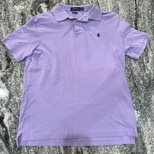 Polo Ralph Lauren Polo Shirt Adult Medium lavender Cotton Short Sleeve Mens